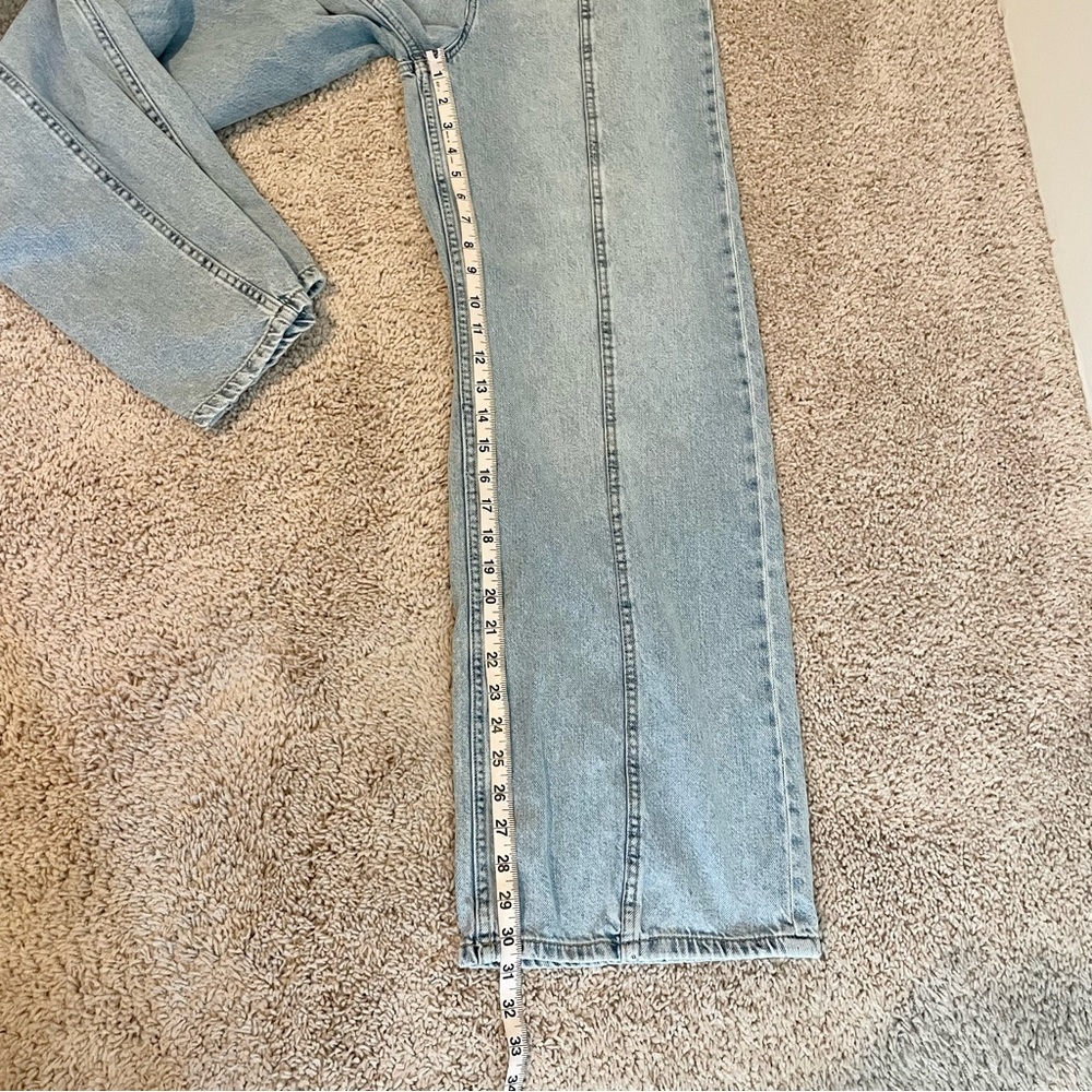 Zara TRF STRAPLESS DENIM JUMPSUIT Blogger Fav Wide Leg - Picture 12 of 15